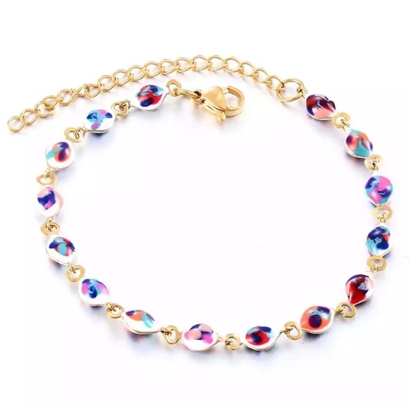 Women Stainless Steel Fold Bead Bracelet - Picture 4 of 6